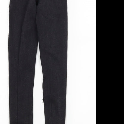Topshop Womens Black  Cotton Skinny Jeans Size 25 in L28 in Regular