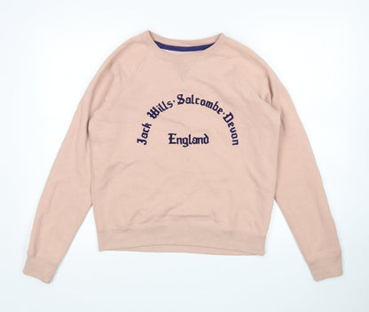 Womens UK Size 6 Jack Wills Pink Pullover Sweatshirt