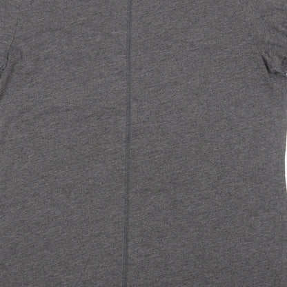 Papaya Womens Grey  Viscose Basic T-Shirt Size M V-Neck