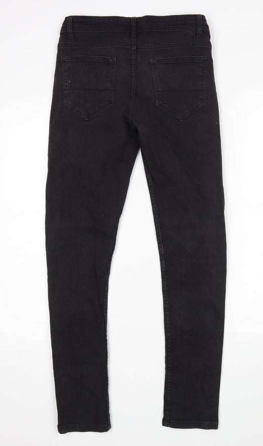Denim Co Mens Black  Cotton Skinny Jeans Size 28 L32 in Regular