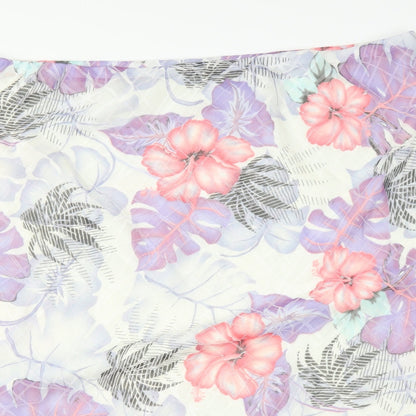EYE CATCH Womens Multicoloured Floral Polyester A-Line Skirt Size 26