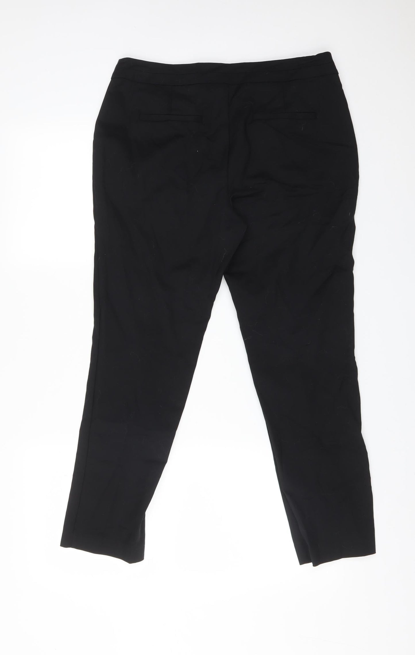 Womens UK Size 12 Very Regular Fit Dress Pants Black Trousers