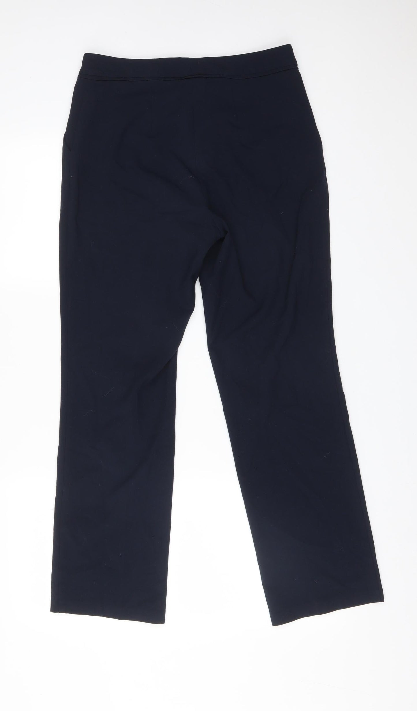 Womens UK Size 10 M&S Regular Fit Dress Pants Blue Trousers