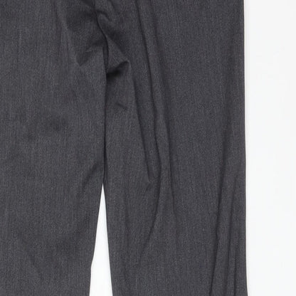 TU Womens Grey  Polyester Dress Pants Trousers Size 10 L29 in Regular