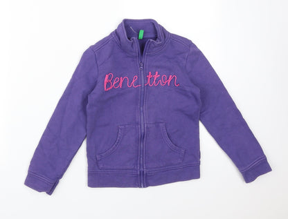 United Colors of Benetton Girls Purple   Jacket  Size 6-7 Years   - BENETTON