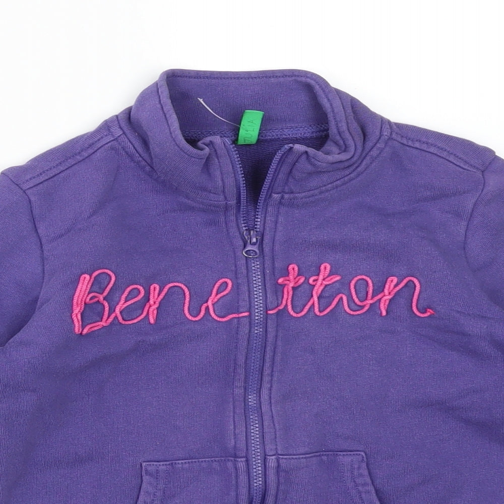 United Colors of Benetton Girls Purple   Jacket  Size 6-7 Years   - BENETTON