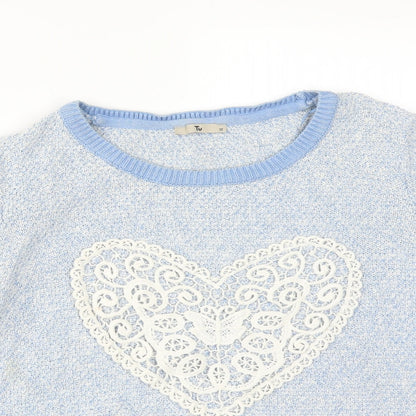 TU Womens Multicoloured  Cotton Pullover Sweatshirt Size 12   - HEART