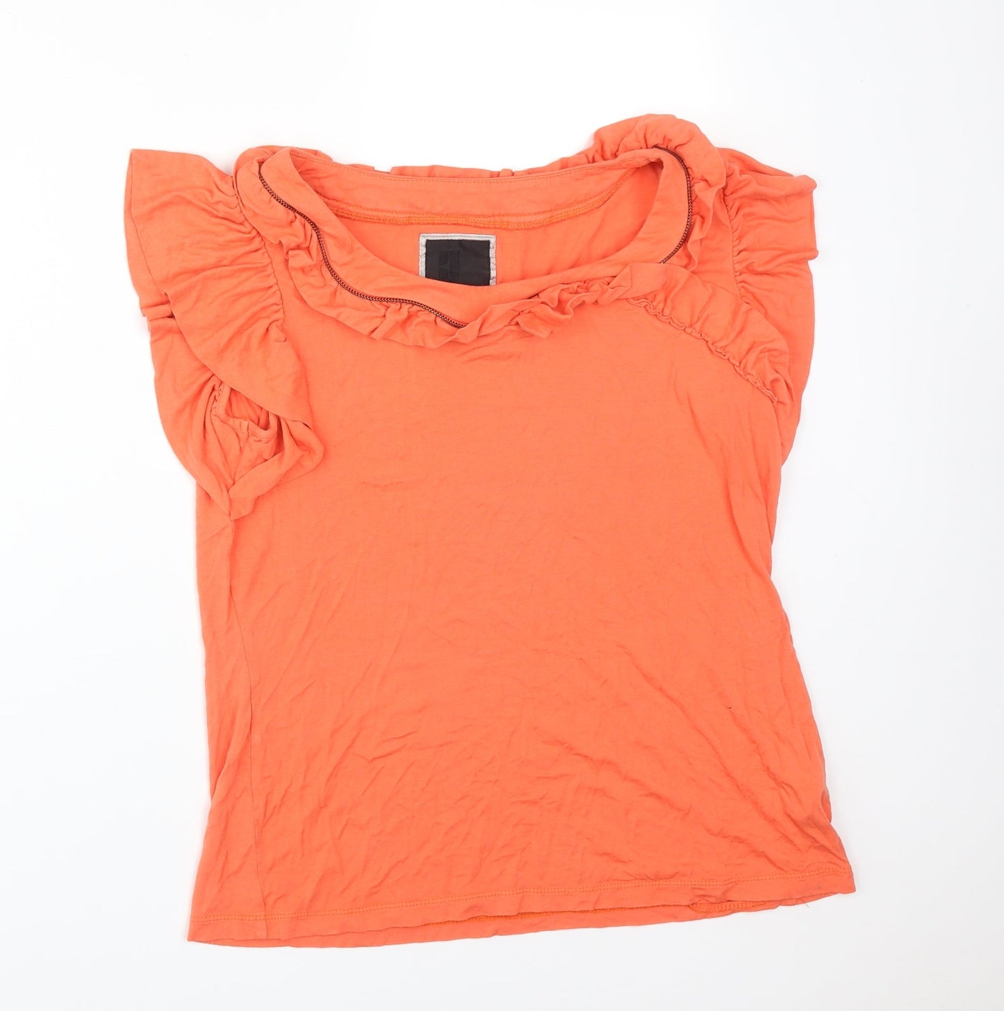 Womens UK Size 16 Debenhams Orange Basic T-Shirt