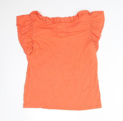 Womens UK Size 16 Debenhams Orange Basic T-Shirt