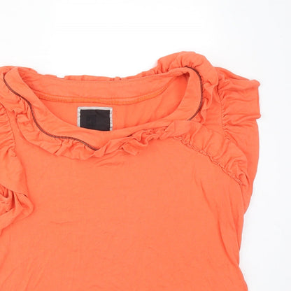 Womens UK Size 16 Debenhams Orange Basic T-Shirt