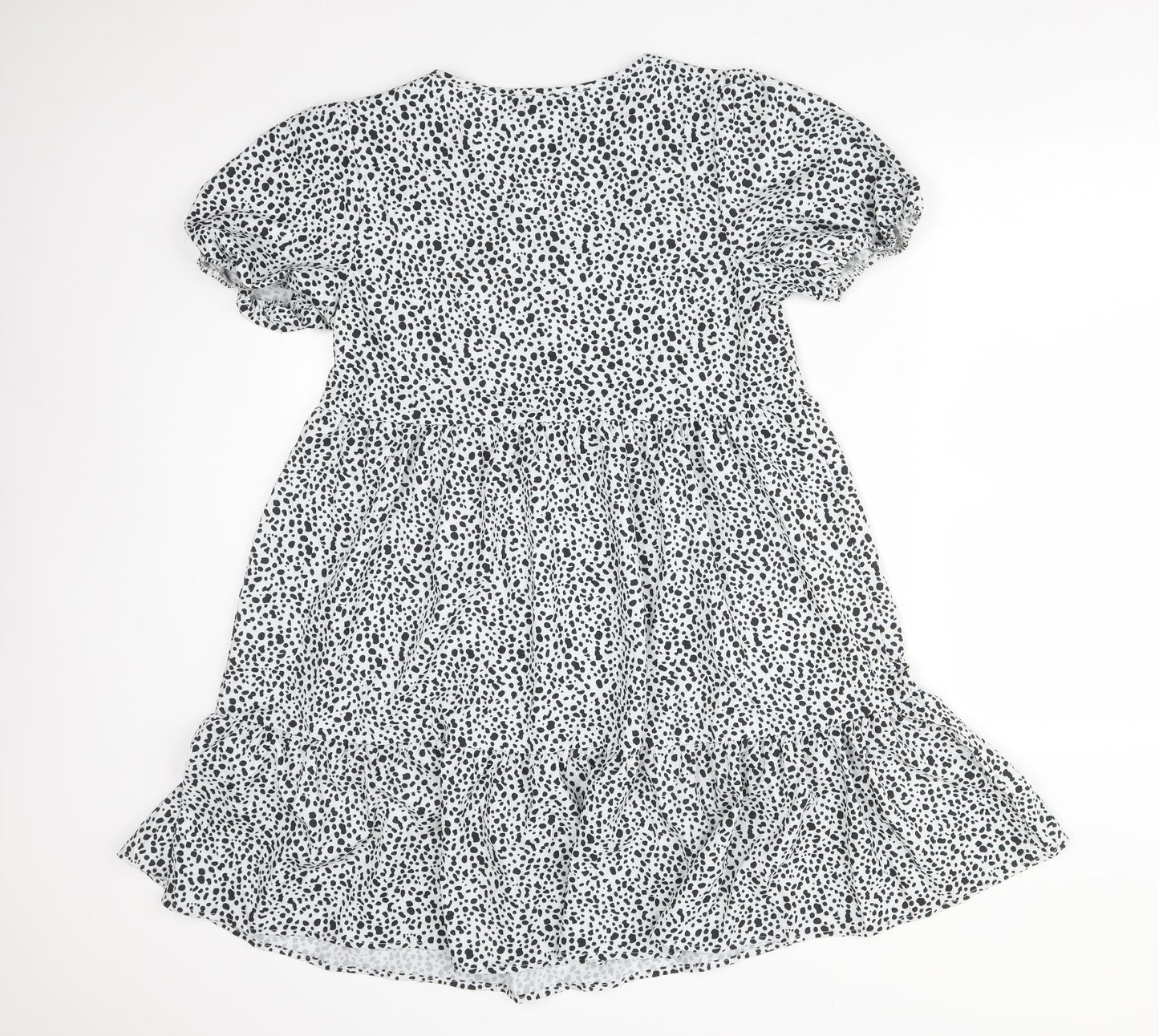 SheIn Womens Multicoloured Animal Print Polyester A-Line  Size S V-Neck