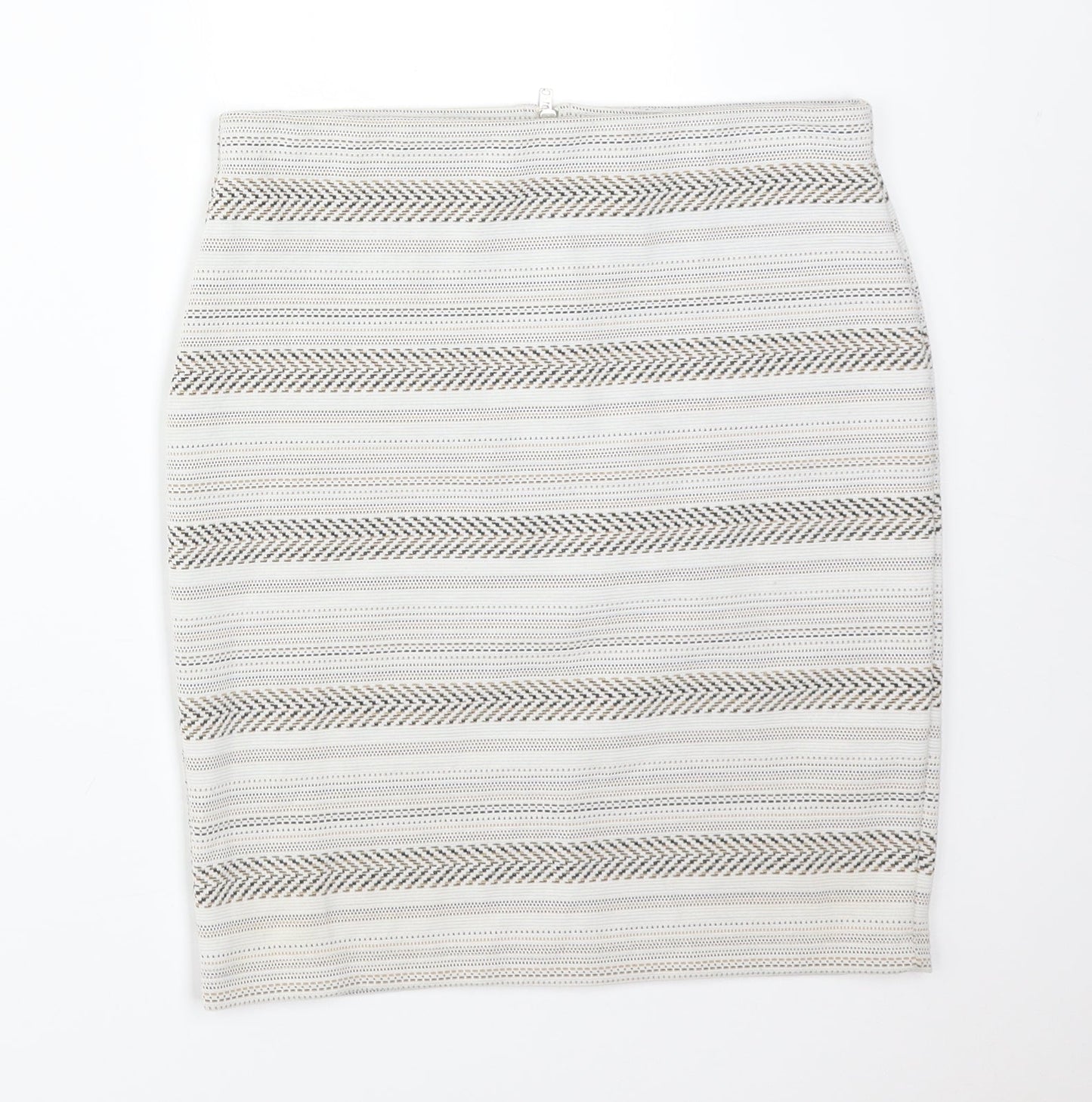 Miss Selfridge Womens Multicoloured Striped Polyester Straight & Pencil Skirt Size 10