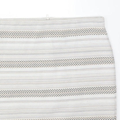 Miss Selfridge Womens Multicoloured Striped Polyester Straight & Pencil Skirt Size 10