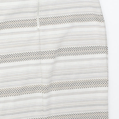 Miss Selfridge Womens Multicoloured Striped Polyester Straight & Pencil Skirt Size 10