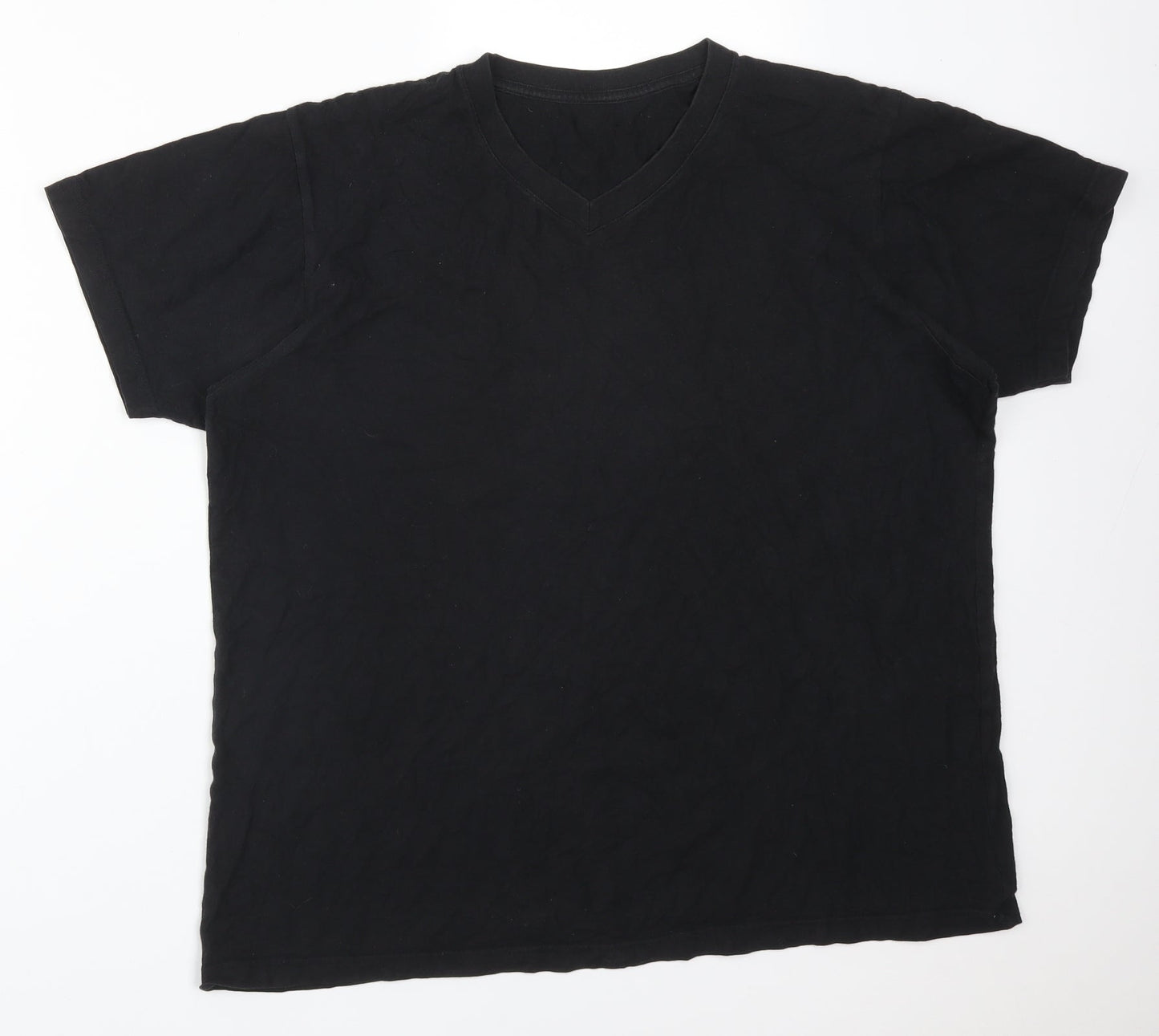 Preworn Mens Black  Cotton  T-Shirt Size M V-Neck