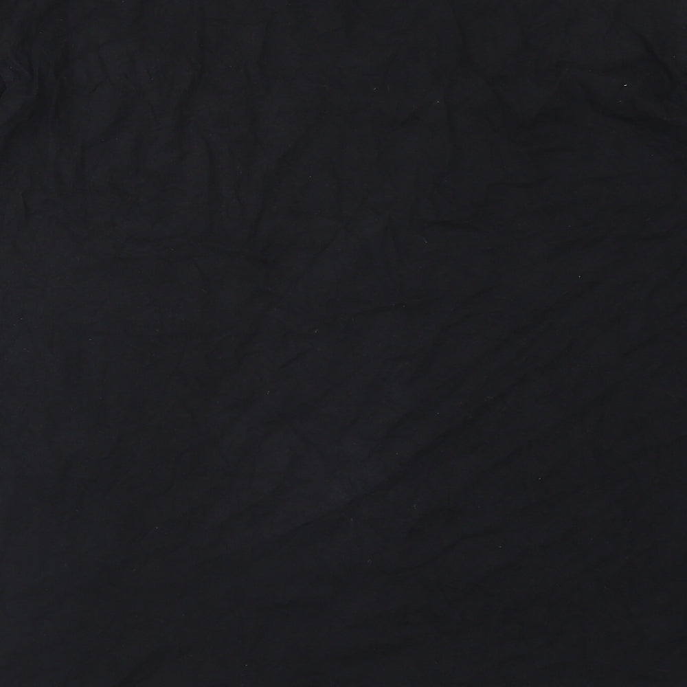 Preworn Mens Black  Cotton  T-Shirt Size M V-Neck