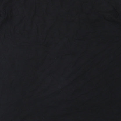 Preworn Mens Black  Cotton  T-Shirt Size M V-Neck