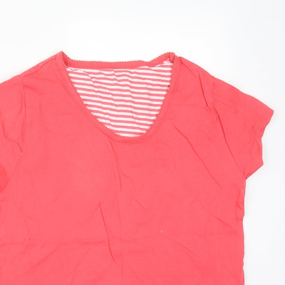 Womens UK Size 10 M&S Pink Basic T-Shirt