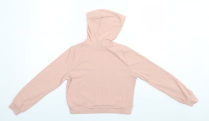 New Look Womens Pink  Viscose Pullover Hoodie Size M