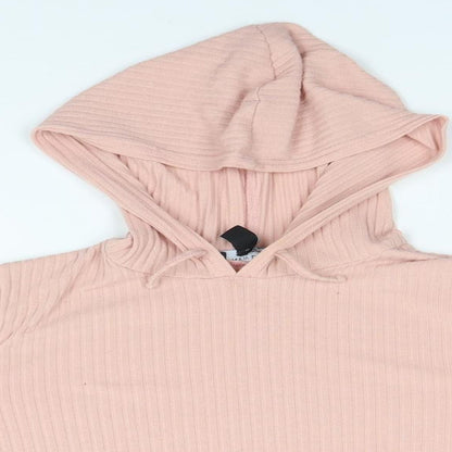 New Look Womens Pink  Viscose Pullover Hoodie Size M