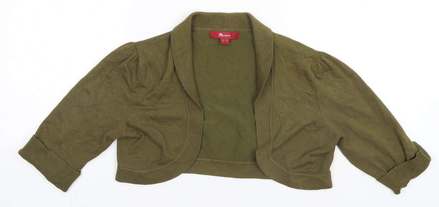 Womens UK Size 12 Monsoon Brown Cardigan Jumper