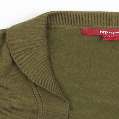 Womens UK Size 12 Monsoon Brown Cardigan Jumper