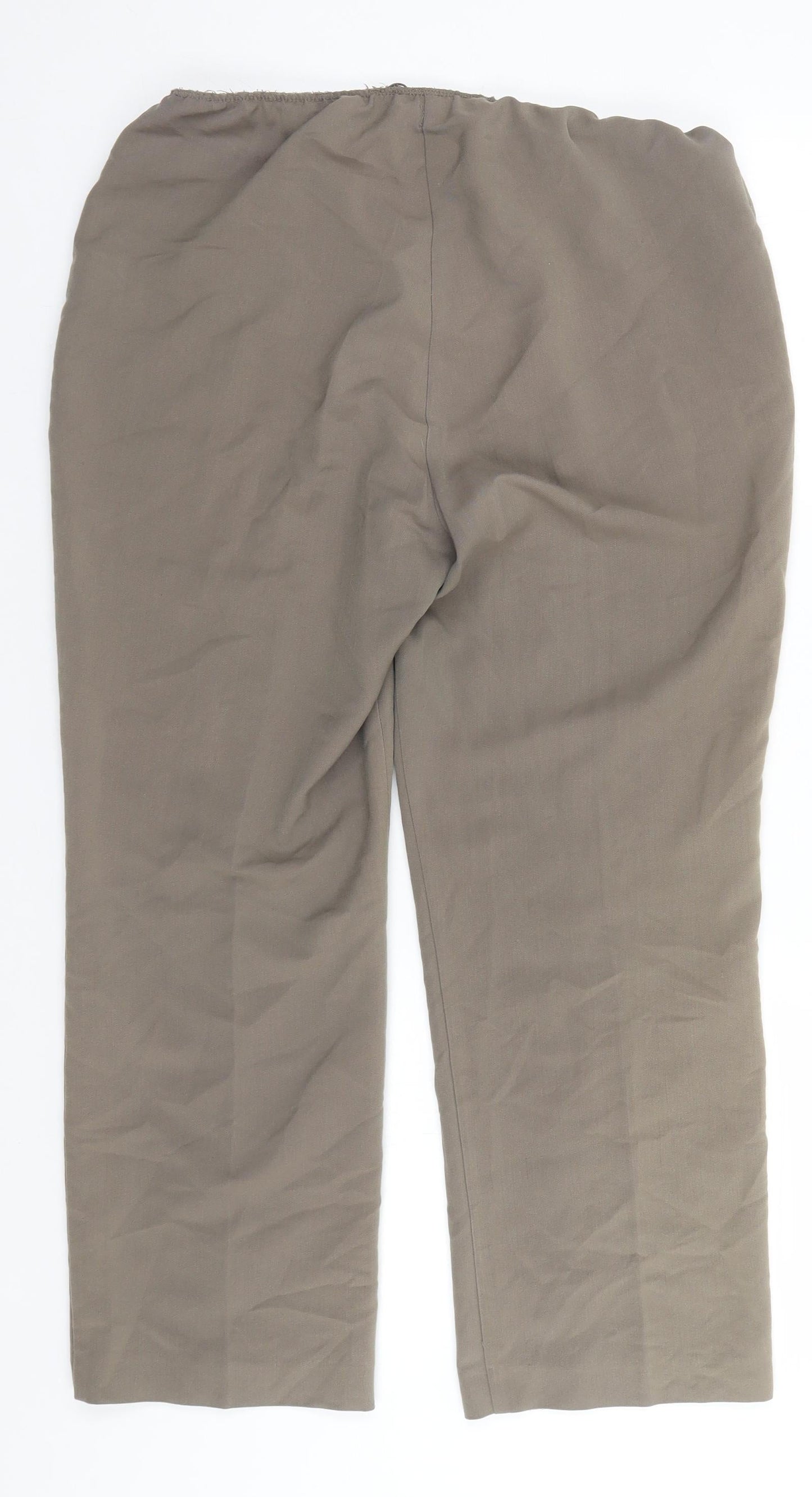Bonmarché Womens Beige  Polyester Trousers  Size 12 L26 in Regular