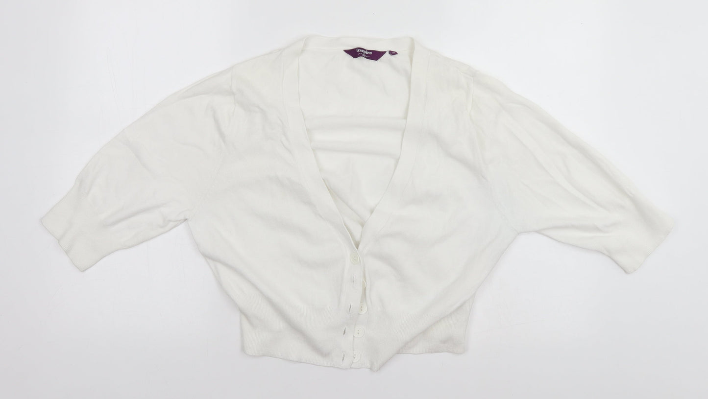 Womens UK Size 20 Inspire White Cardigan Jumper