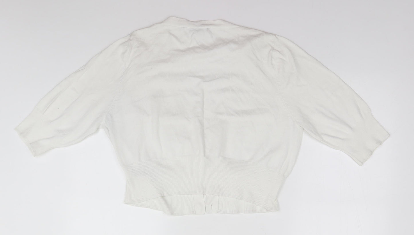 Womens UK Size 20 Inspire White Cardigan Jumper