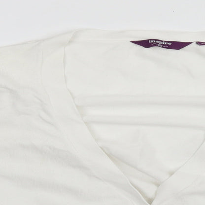 Womens UK Size 20 Inspire White Cardigan Jumper