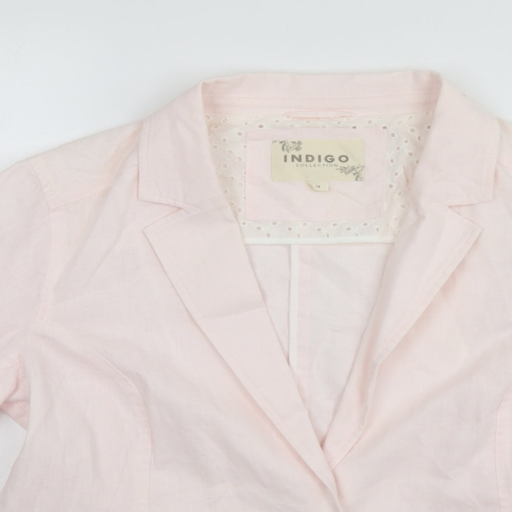 Indigo Womens White   Jacket  Size 14