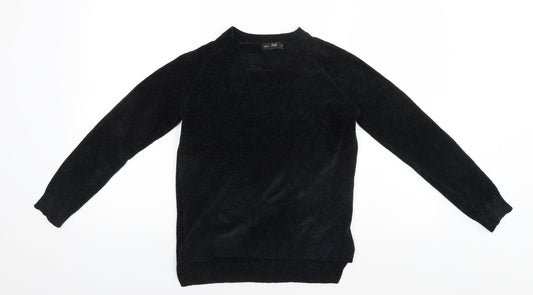 F&F Womens Black Round Neck  Polyester Pullover Jumper Size 6