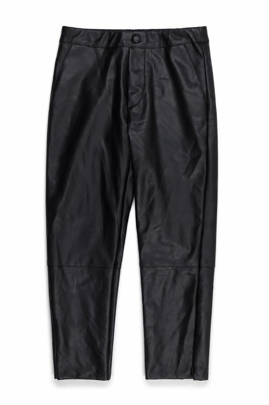 Zara Boys Black  Polyurethane Capri Trousers Size 8 Years  Regular