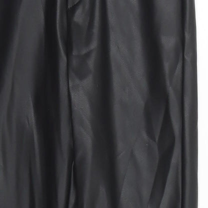 Zara Boys Black  Polyurethane Capri Trousers Size 8 Years  Regular