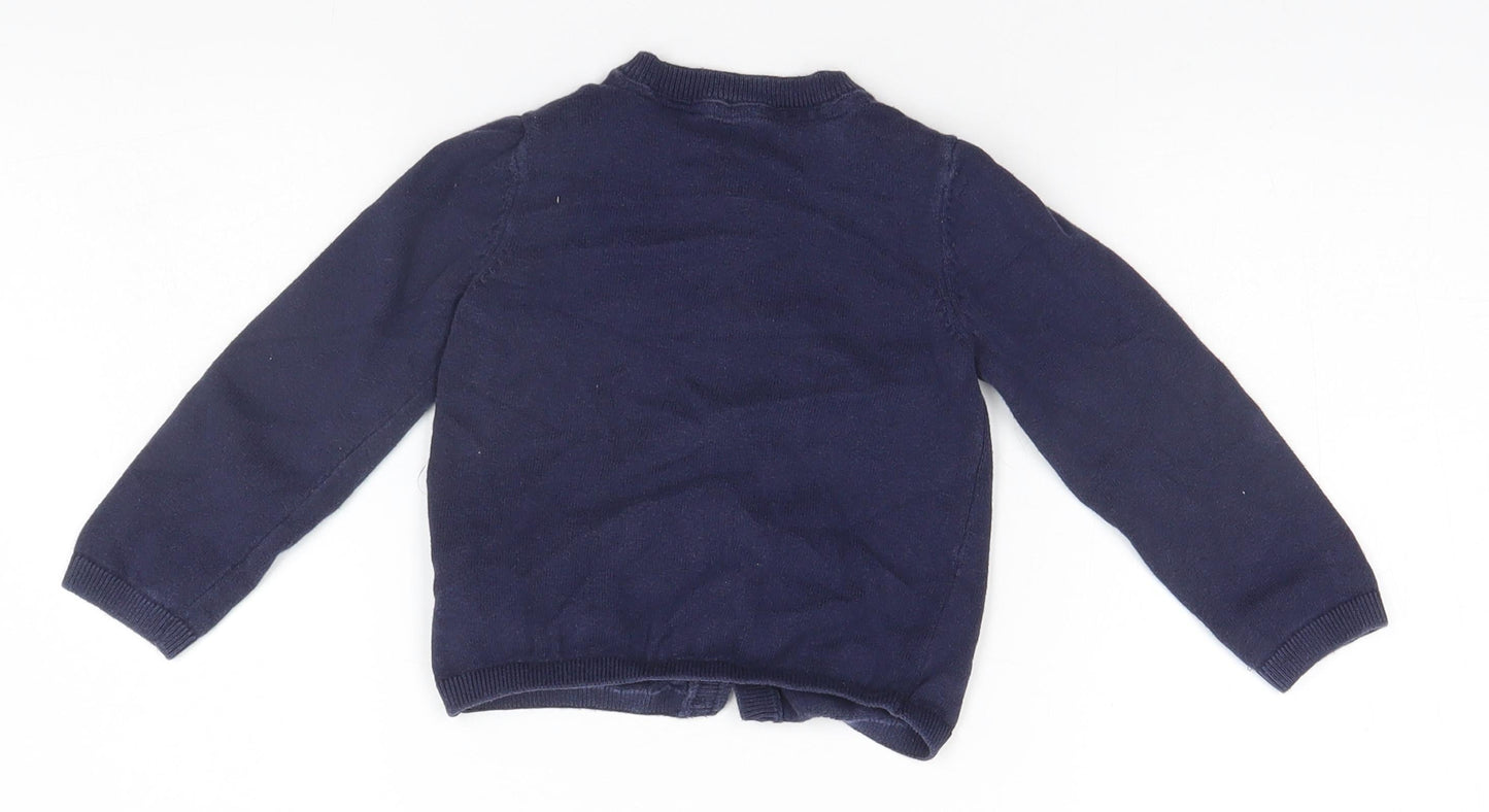 Mothercare Baby Blue  Cotton Cardigan Jumper Size 18-24 Months