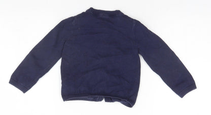 Mothercare Baby Blue  Cotton Cardigan Jumper Size 18-24 Months
