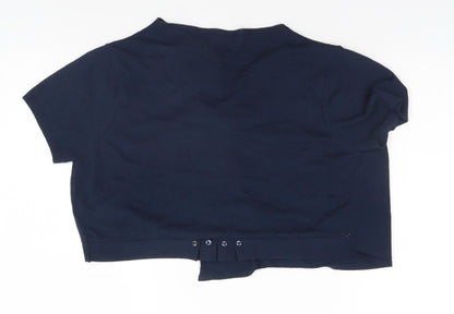 Womens UK Size 14 Per Una Blue Cardigan Jumper