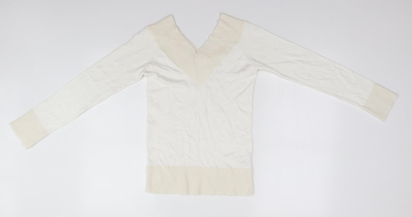 Womens UK Size 8 New Look White Pullover Jumper