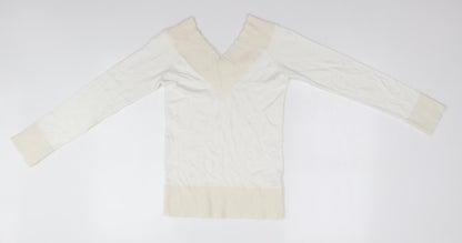 Womens UK Size 8 New Look White Pullover Jumper