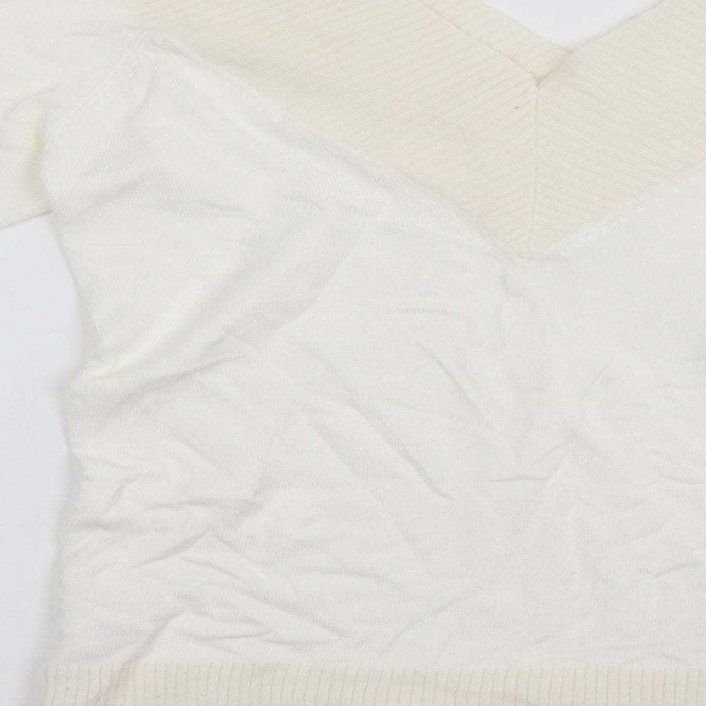 Womens UK Size 8 New Look White Pullover Jumper