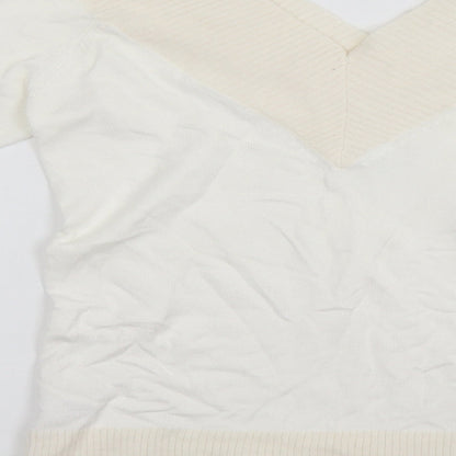 Womens UK Size 8 New Look White Pullover Jumper