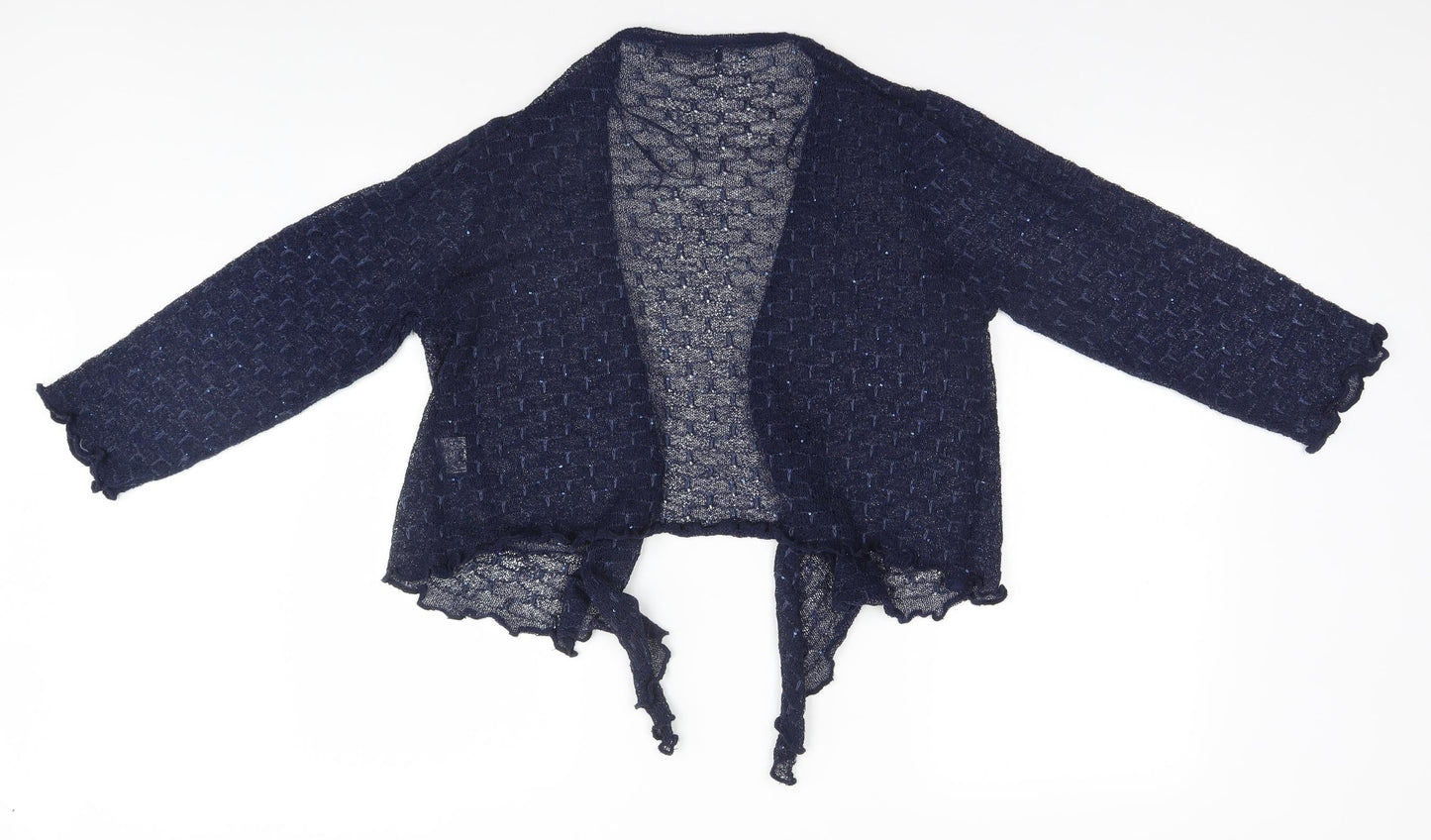 Womens UK Size XL Preworn Blue Cardigan Jumper