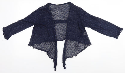 Womens UK Size XL Preworn Blue Cardigan Jumper