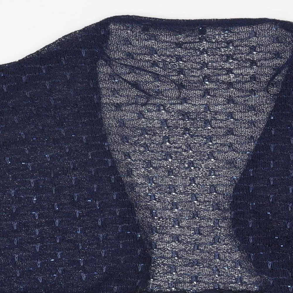 Womens UK Size XL Preworn Blue Cardigan Jumper