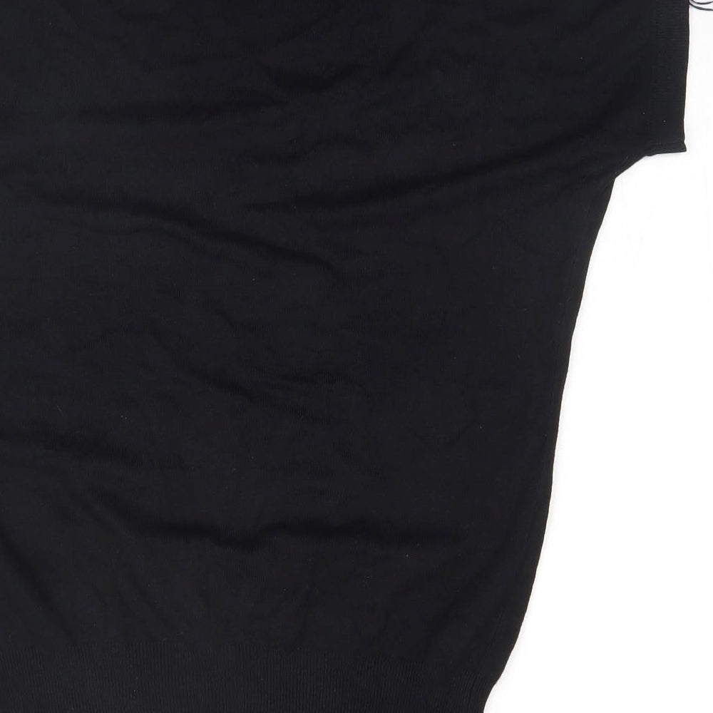 George Womens Black Round Neck   Pullover Jumper