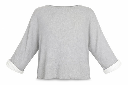 Womens UK Size 16 Cotton Traders Grey Pullover Jumper