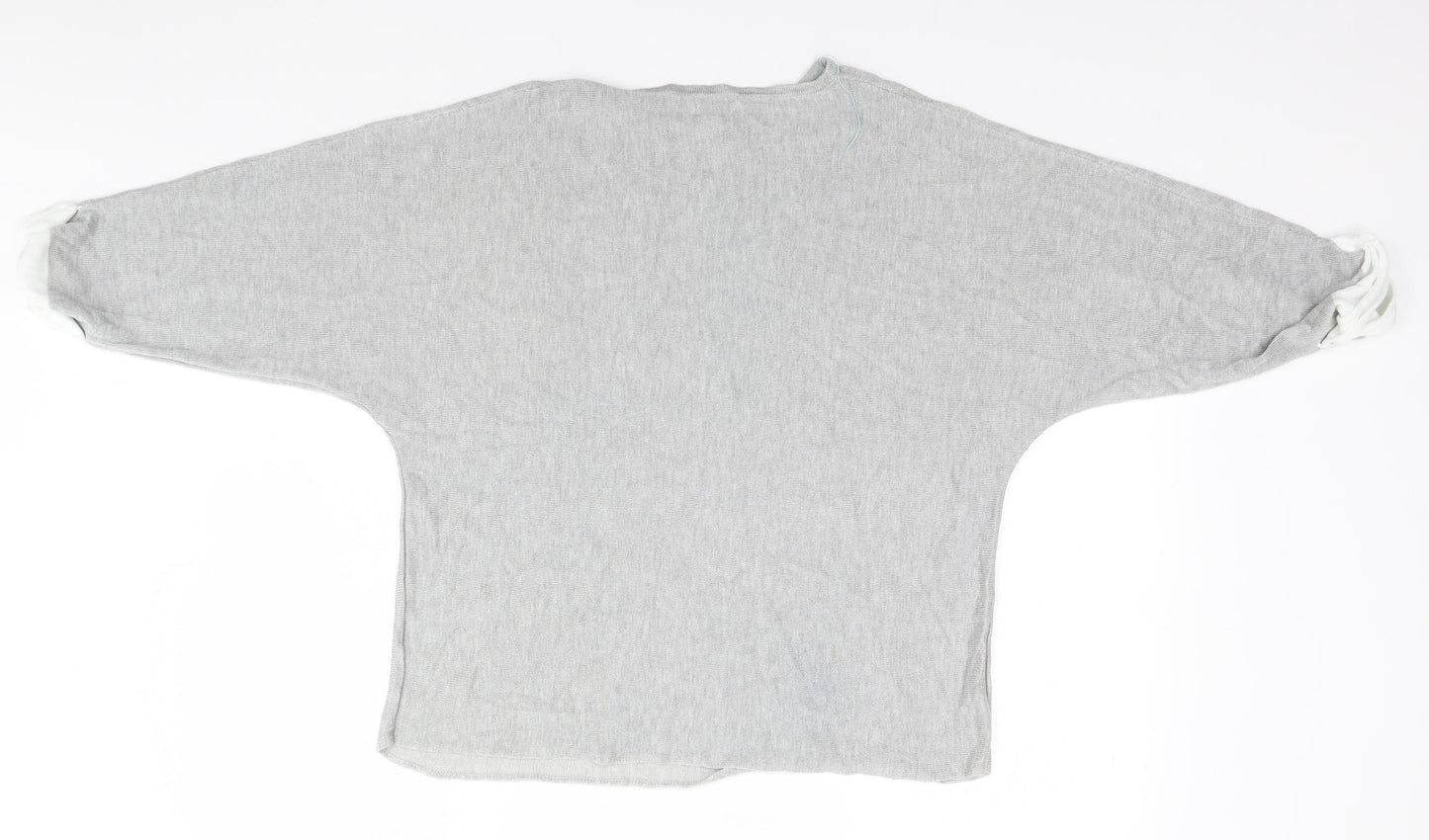 Cotton Traders Womens Grey Round Neck  Viscose Pullover Jumper Size 16