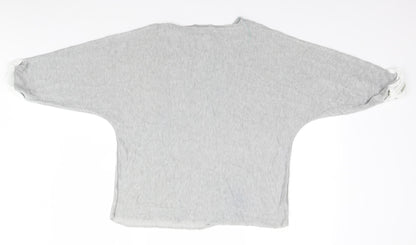 Cotton Traders Womens Grey Round Neck  Viscose Pullover Jumper Size 16