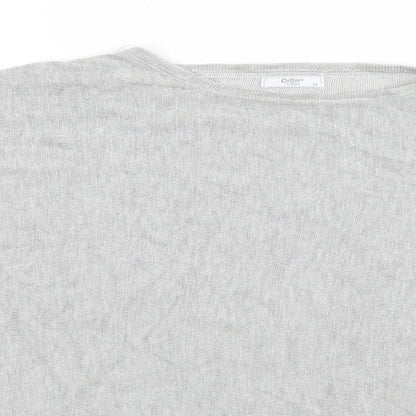 Cotton Traders Womens Grey Round Neck  Viscose Pullover Jumper Size 16