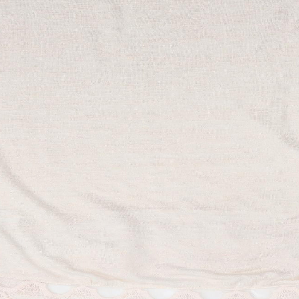 Nine by Savannah Milleri Womens Ivory Crew Neck  Viscose Pullover Jumper Size 12   - Lace Hemline